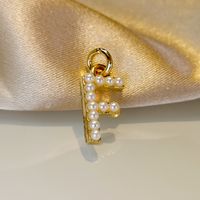 Bijoux En Gros Mode Lettre Perle D'Imitation Perle D'eau Douce Le Cuivre Collier sku image 16