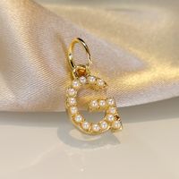 Wholesale Jewelry Fashion Letter Imitation Pearl Freshwater Pearl Copper Necklace sku image 3
