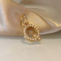 Bijoux En Gros Mode Lettre Perle D'Imitation Perle D'eau Douce Le Cuivre Collier sku image 25