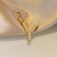 Bijoux En Gros Mode Lettre Perle D'Imitation Perle D'eau Douce Le Cuivre Collier sku image 18