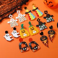 1 Pair Exaggerated Funny Ghost Arylic Drop Earrings main image 1