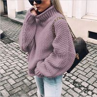 Women's Sweater Long Sleeve Sweaters & Cardigans Casual Solid Color sku image 6