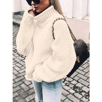 Women's Sweater Long Sleeve Sweaters & Cardigans Casual Solid Color sku image 2