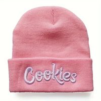 Unisex Casual Preppy Style Letter Embroidery Eaveless Beanie Hat sku image 4
