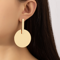 1 Pair Simple Style Round Iron Drop Earrings main image 6