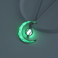 European And American Halloween Hot Hollow Moon Luminous Lucky Tree Clavicle Chain Accessories Necklace Factory In Stock Ornament sku image 10
