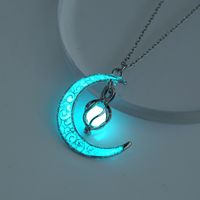 European And American Halloween Hot Hollow Moon Luminous Lucky Tree Clavicle Chain Accessories Necklace Factory In Stock Ornament sku image 7