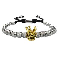 Ig-stil Einfacher Stil Runden Krone Kupfer Perlen Inlay Zirkon Armbänder sku image 7