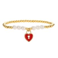 Ig Style Simple Style Letter Heart Shape Copper Beaded Inlay Zircon Bracelets main image 5
