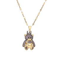 Einfacher Stil Tragen Kupfer Überzug Inlay Zirkon Vergoldet Halskette Mit Anhänger sku image 5