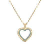 Ig Style Simple Style Heart Shape Copper Plating Inlay Zircon Gold Plated Pendant Necklace main image 6