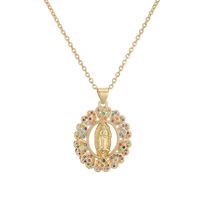 Ig Style Simple Style Cross Copper Plating Inlay Zircon Gold Plated Pendant Necklace sku image 6