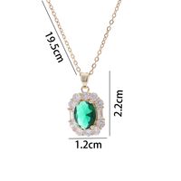 Elegant Sweet Geometric Copper Zircon Earrings Necklace In Bulk main image 2