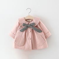 Princess Cute Simple Style Bow Knot Bowknot Cotton Girls Outerwear main image 3