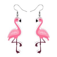 Wholesale Jewelry Cute Simple Style Flamingo Arylic Drop Earrings main image 4