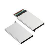 Unisex Solid Color Aluminium Alloy Open Card Holders main image 2
