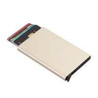 Unisex Solid Color Aluminium Alloy Open Card Holders sku image 4