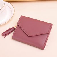 Women's Solid Color Pu Leather Zipper Buckle Wallets sku image 4