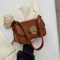 Women's All Seasons Pu Leather Solid Color Streetwear Square Lock Clasp Shoulder Bag main image 5