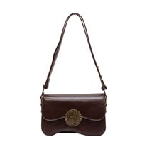Women's All Seasons Pu Leather Solid Color Streetwear Square Lock Clasp Shoulder Bag sku image 2