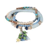 Vintage Style Ethnic Style Letter Color Block Leaves Mixed Materials Beaded Unisex Bracelets main image 3
