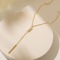 Sweet Simple Style Solid Color Imitation Pearl Copper Plating Gold Plated Necklace main image 5