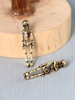 1 Pair Retro Cool Style Skull Copper Alloy Earrings main image 7
