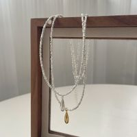Glam Einfacher Stil Wassertropfen Sterling Silber Halskette Mit Anhänger In Masse main image 3