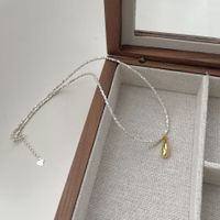 Glam Einfacher Stil Wassertropfen Sterling Silber Halskette Mit Anhänger In Masse sku image 2