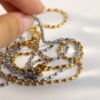 Wholesale Simple Style Solid Color 201 Stainless Steel Copper Plating Necklace main image 1