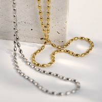Wholesale Simple Style Solid Color 201 Stainless Steel Copper Plating Necklace main image 2