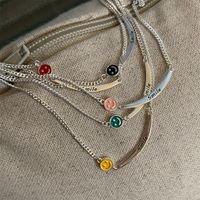 Style Simple Smiley Le Cuivre Placage Collier main image 1