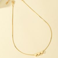 Simple Style Commute Heart Shape Alloy Plating 14k Gold Plated Women's Necklace main image 3