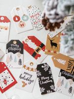 Korean Christmas Hanging Card Christmas Tree Decoration Hanging Card Gift Box Pendant Accessories Christmas Decorations main image 5