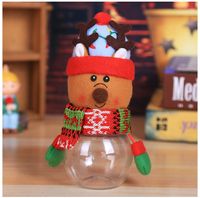 Christmas Candy Box Plastic Transparent Gift Box For The Elderly Snowman Elk Christmas Supplies Decoration Small Gifts For Children main image 3