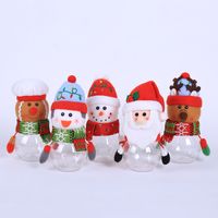 Christmas Candy Box Plastic Transparent Gift Box For The Elderly Snowman Elk Christmas Supplies Decoration Small Gifts For Children main image 1