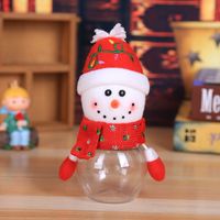 Christmas Candy Box Plastic Transparent Gift Box For The Elderly Snowman Elk Christmas Supplies Decoration Small Gifts For Children sku image 1