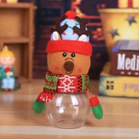 Christmas Candy Box Plastic Transparent Gift Box For The Elderly Snowman Elk Christmas Supplies Decoration Small Gifts For Children sku image 3