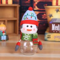 Christmas Candy Box Plastic Transparent Gift Box For The Elderly Snowman Elk Christmas Supplies Decoration Small Gifts For Children sku image 5