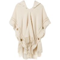 Women's Vintage Style Simple Style Solid Color Yarn Tassel Shawl main image 2