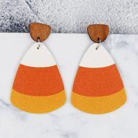 Wholesale Jewelry Casual Simple Style Color Block Pu Leather Drop Earrings main image 3
