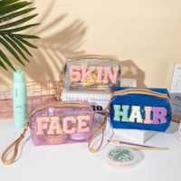 Cute Solid Color Pvc Cylindrical Makeup Bags main image 5