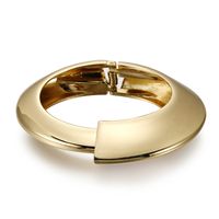 Classic Style Solid Color Alloy Plating Gold Plated Women's Bangle main image 3