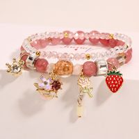 Elegant Lady Heart Shape Cat Artificial Crystal Women's Bracelets sku image 58