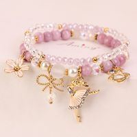 Elegante Señora Forma De Corazón Gato Cristal Artificial Mujeres Pulsera sku image 35