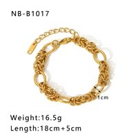 Hip-Hop Punk Classic Style Solid Color Stainless Steel 18K Gold Plated Bracelets In Bulk sku image 11