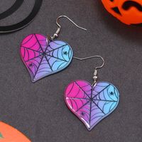 Wholesale Jewelry Retro Letter Skull Arylic Painted Drop Earrings main image 5