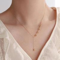 304 Stainless Steel 18K Gold Plated Elegant Simple Style Plating Star Necklace main image 4