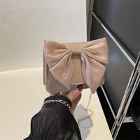 Women's Pu Leather Solid Color Bow Knot Streetwear Square Flip Cover Crossbody Bag main image 2