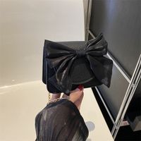 Women's Pu Leather Solid Color Bow Knot Streetwear Square Flip Cover Crossbody Bag main image 5